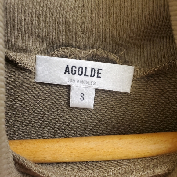 🤩New without tags Agolde cotton Ballon sleeve turtleneck sweatshirt size small - Picture 9 of 11